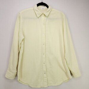 Wilfred Aritzia Organic Cotton Gauze Button Down Long Sleeve Shirt Womens Size S